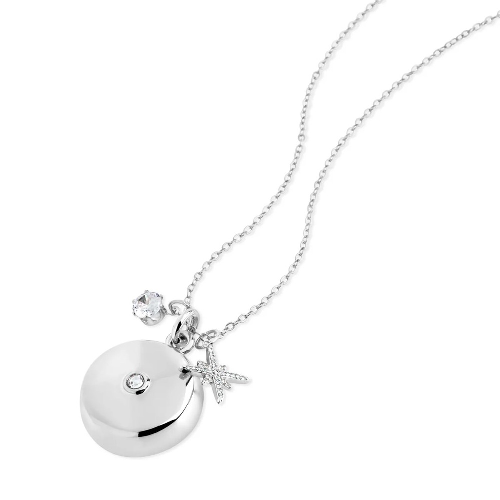 Invisawear Life Saving Silver Charm Necklace with Starburst Pendant